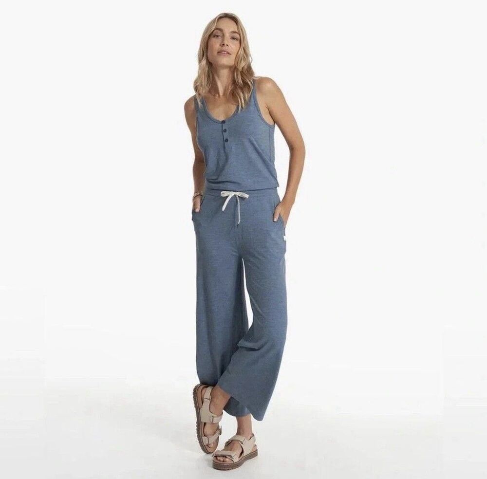 Vuori Women’s Blue Azure The Falls Jumpsuit Size Medium